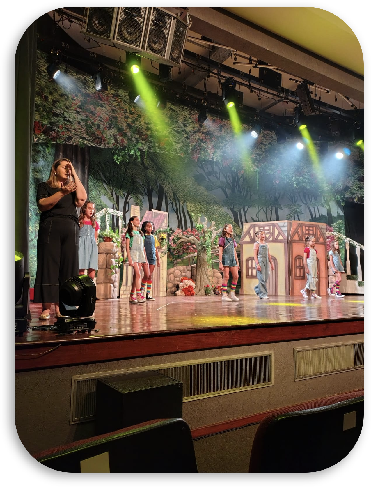 Intérprete de Libras em espetáculo teatral infantil